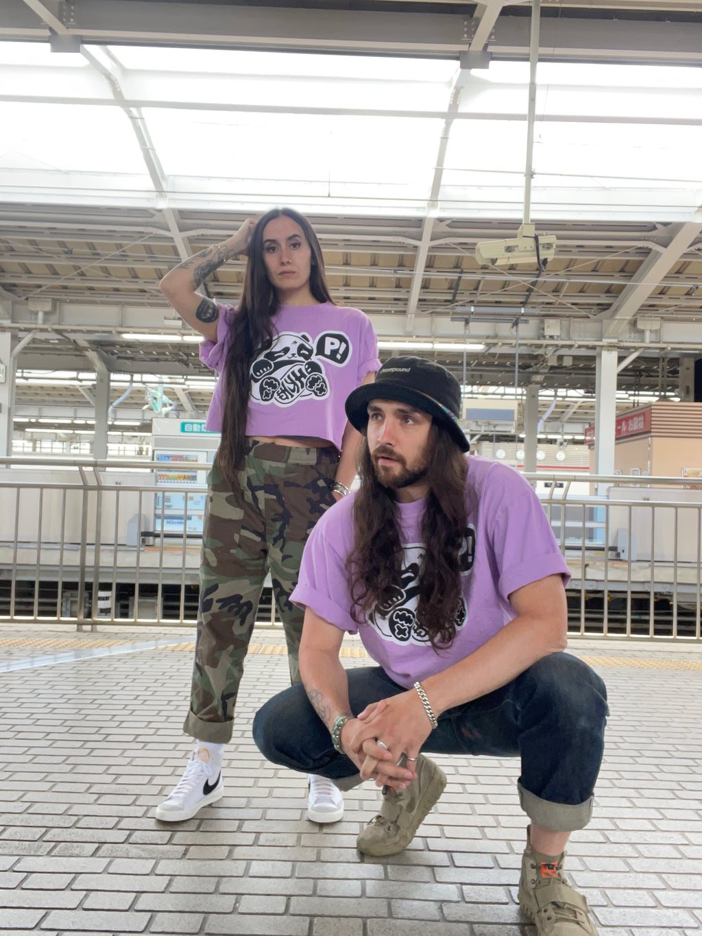 Pander lavender classic logo t shirt