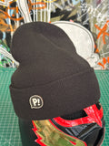 Black Pander leather patch Beanie - 1 of 1